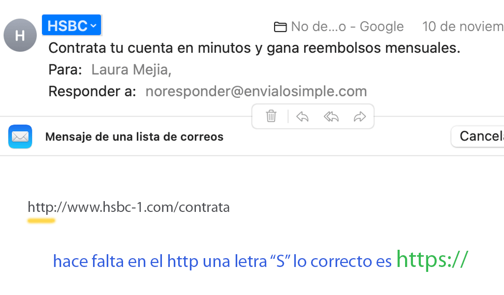 el link revisa que tenga certificado ssl