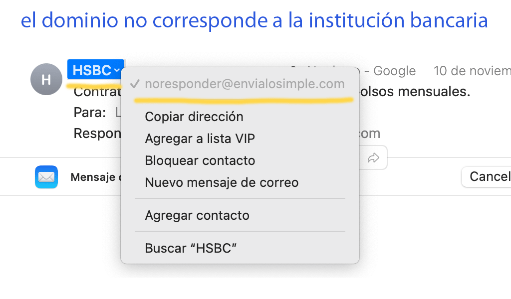 identifica un correo phishing
